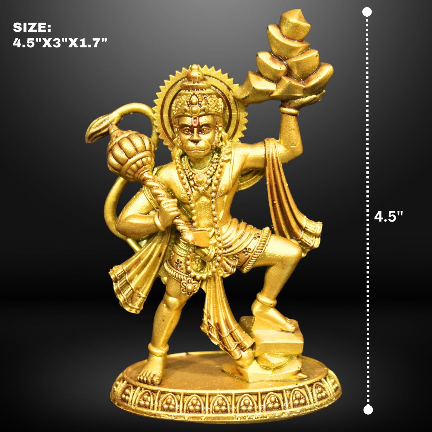 NEEANN Hanumanji Idol - 4.5 Inches